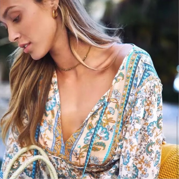 WILA Tops - Boho/Gypsy Print Blouse